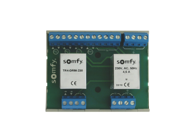 Somfy 1822292 TR4-DRM-230 Trennrelais Hutschiene für 4 Antriebe